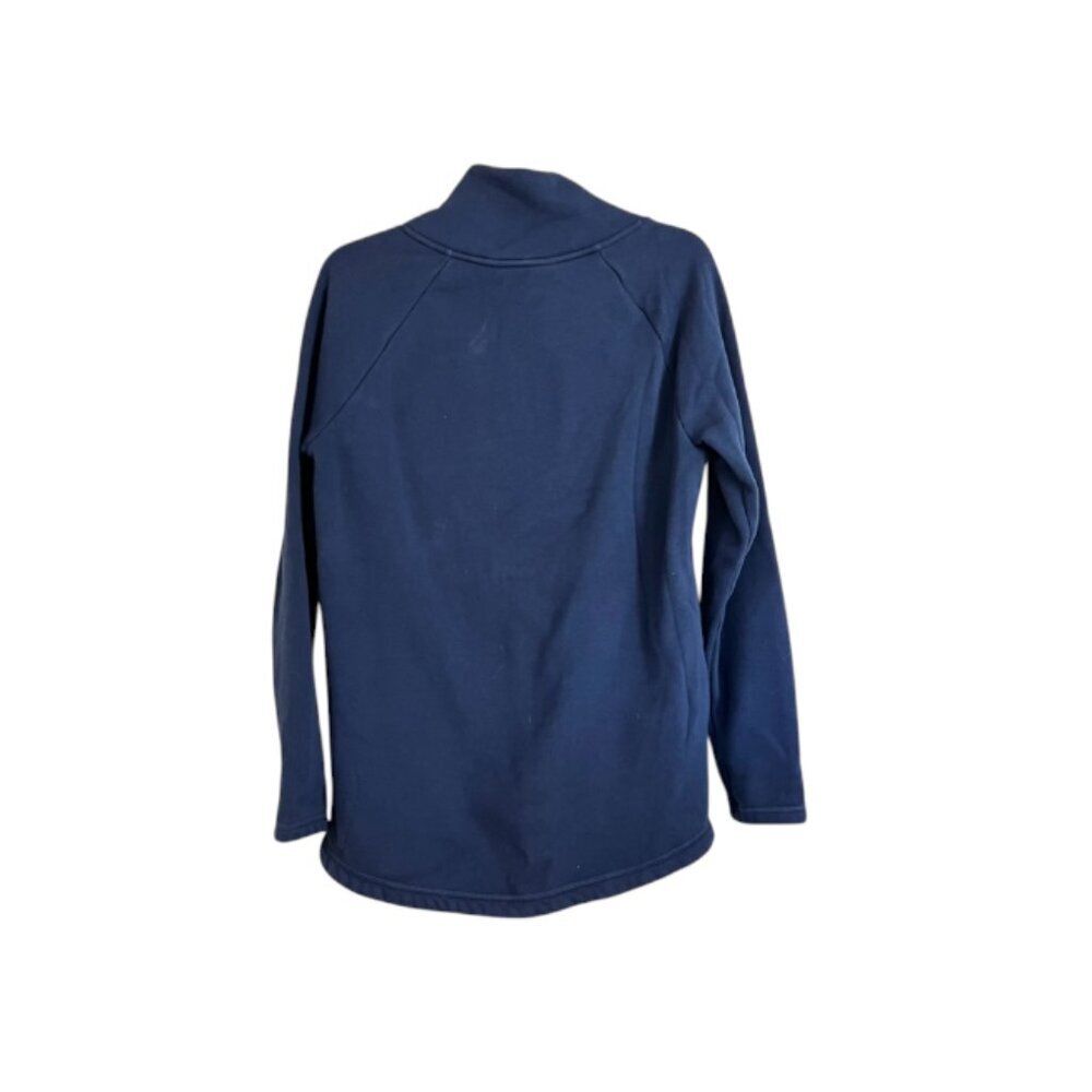 Athleta Cozy Karma Asymmetrical Pullover Enchanted Blue sweater - Picture 6 of 7